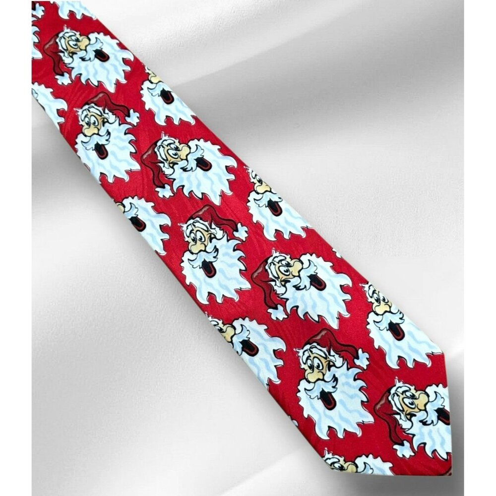 VTG Santa Claus Neck Tie Keith Daniels Christmas Holiday Party Whimsical Novelty